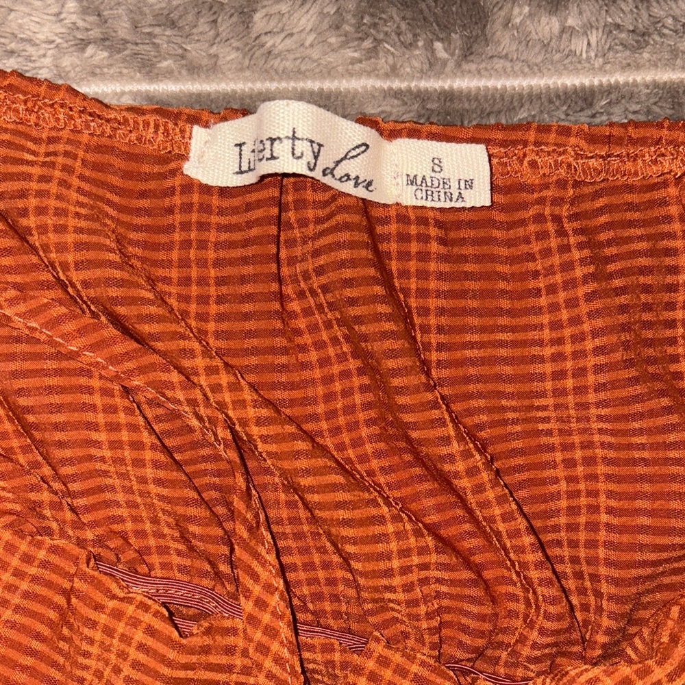 Liberty Love Women's Midi Dress in Warm Orange - Picture 3 of 3